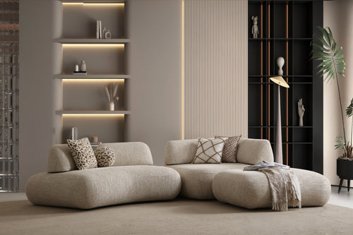 Canapé 3 places avec pouf STOH